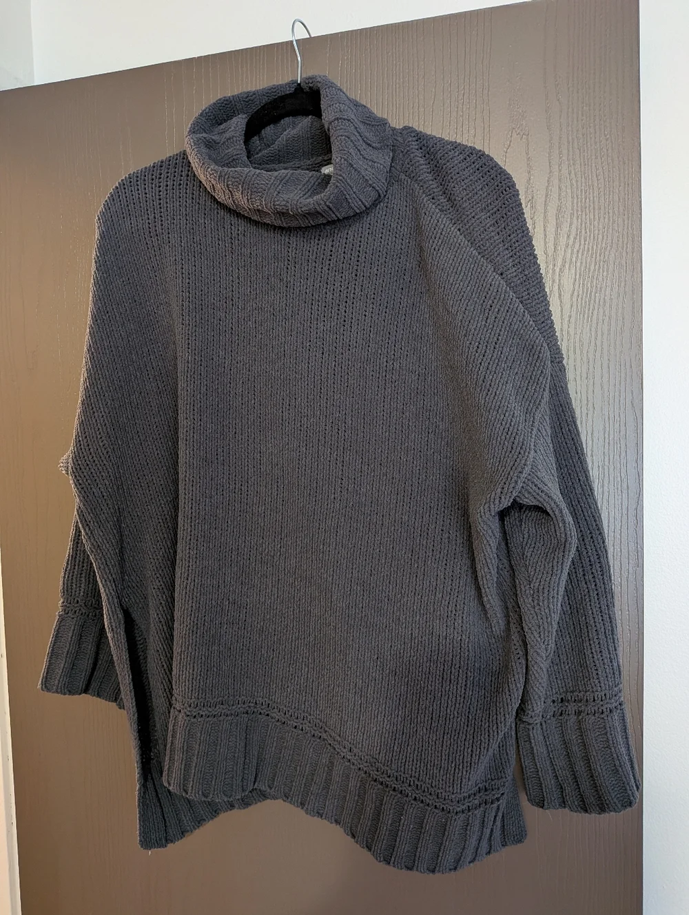 Charcoal Gray Turtleneck Knit Sweater - Picture 1 of 7